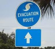 evacuation route sign