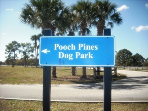 Pooch Pine Dog Park sign